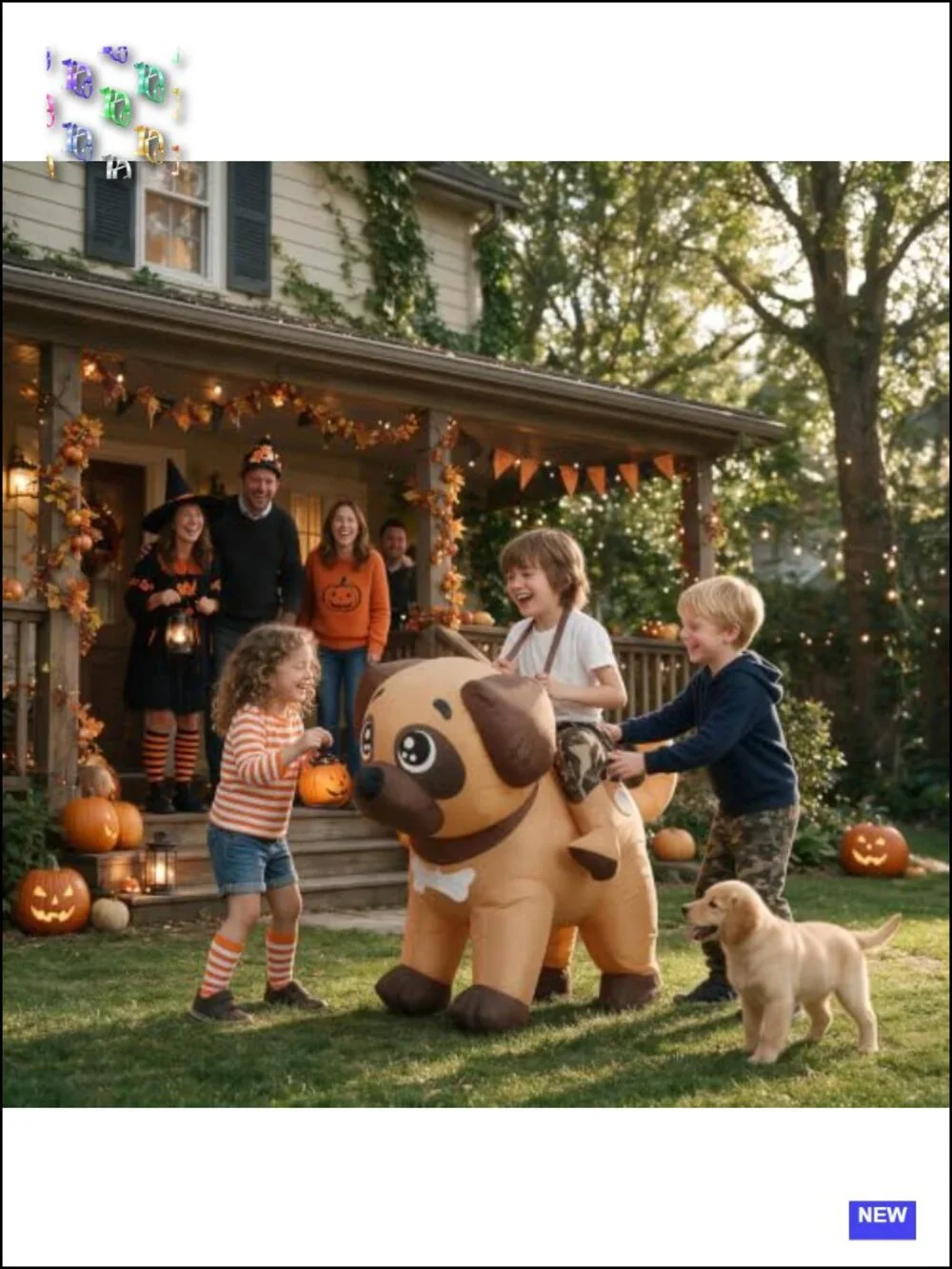 Kids Inflatable Dog Costume Halloween Blow Up Cosplay Boys Girls